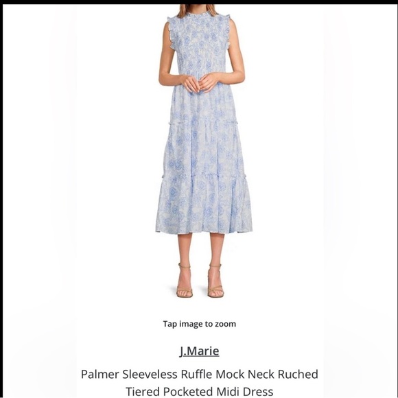 J Marie Ruffled Tiered Maxi Dress Floral - Picture 6 of 9